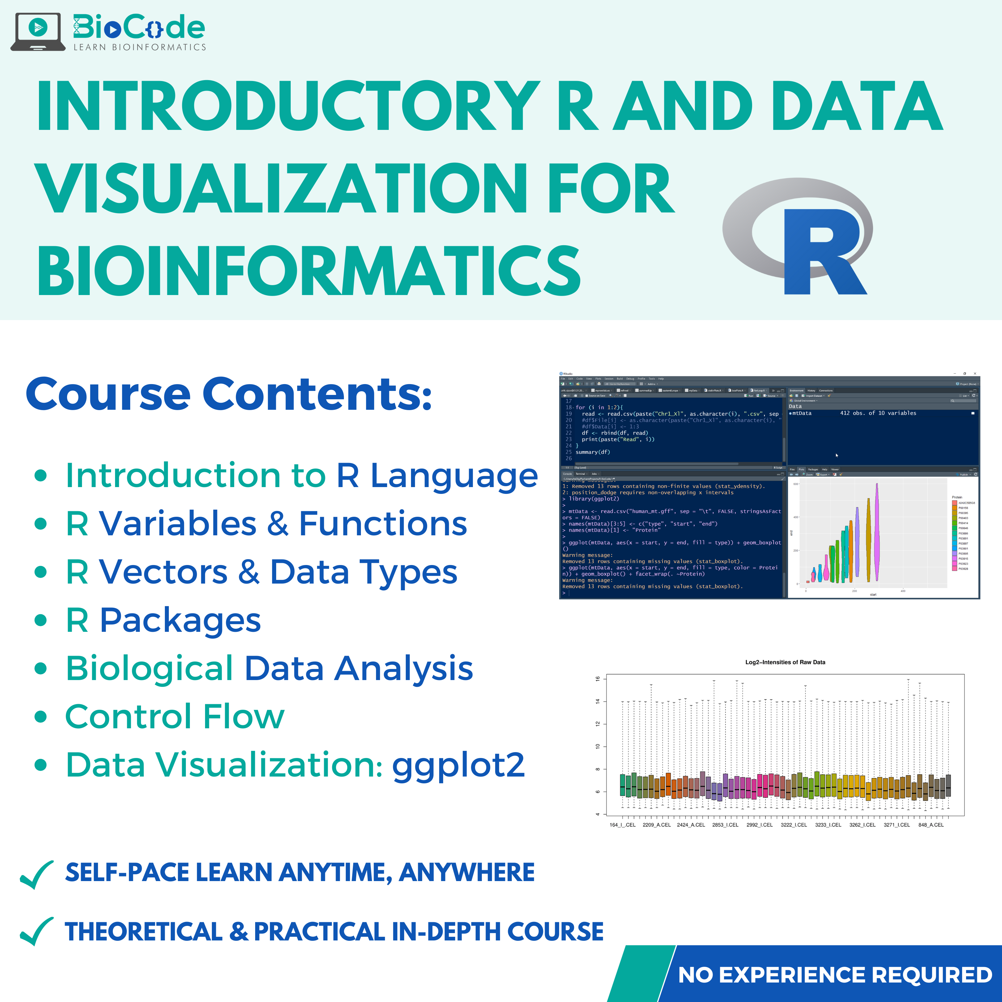 Introductory R And Data Visualization For Bioinformatics | BioCode